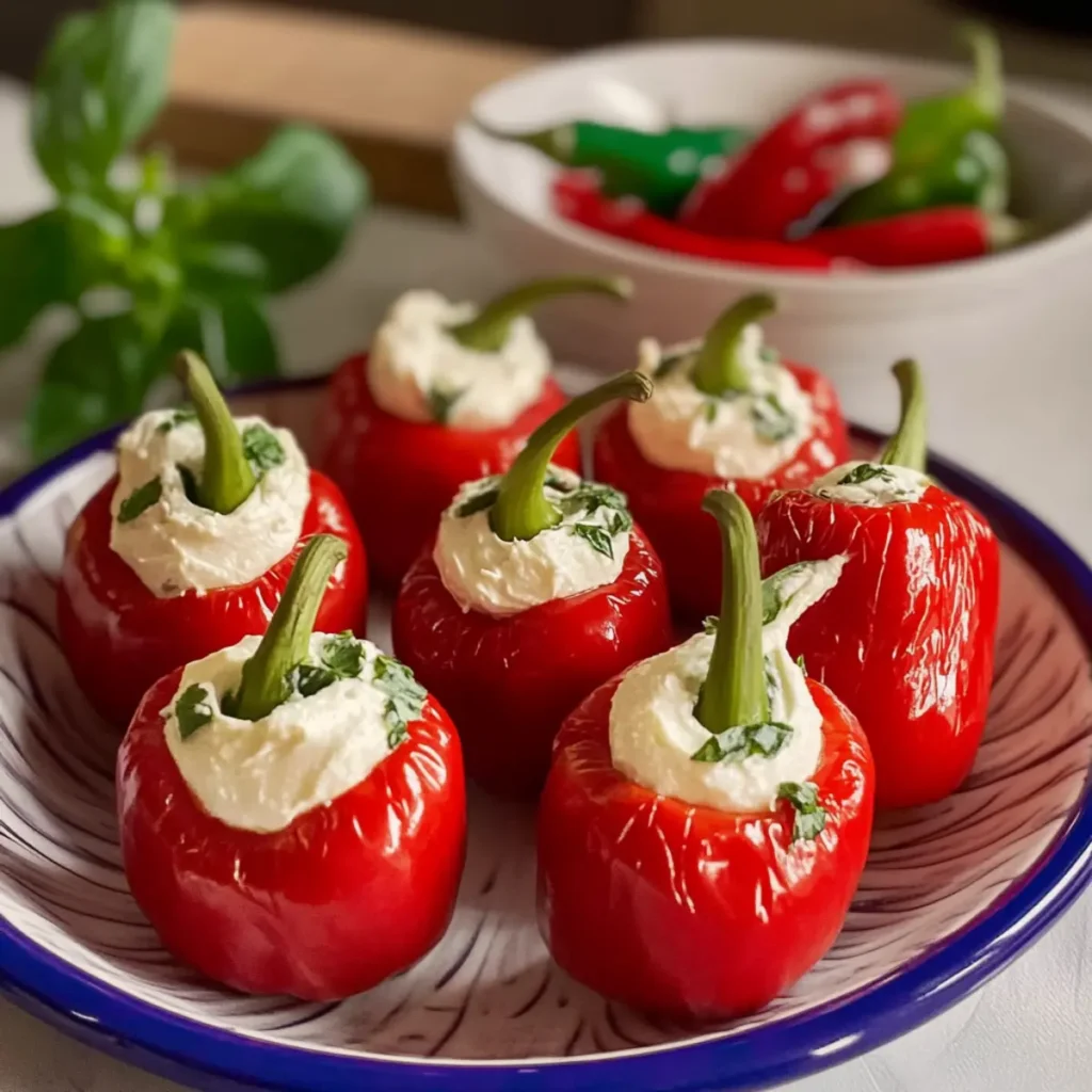 Cream Cheese Stuffed Piquante Peppers for a Flavorful Bite