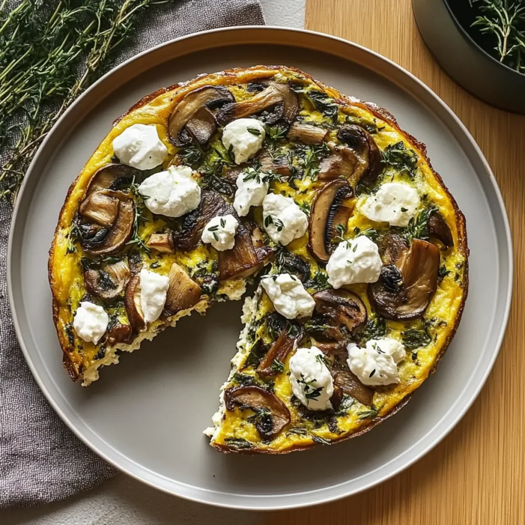 Mushroom Frittata With Goat Cheese for an Elegant Brunch