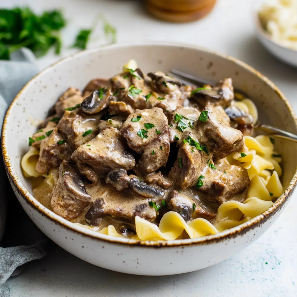 Slow Cooker Beef Stroganoff