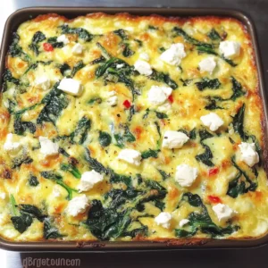 Spinach Feta Breakfast Casserole