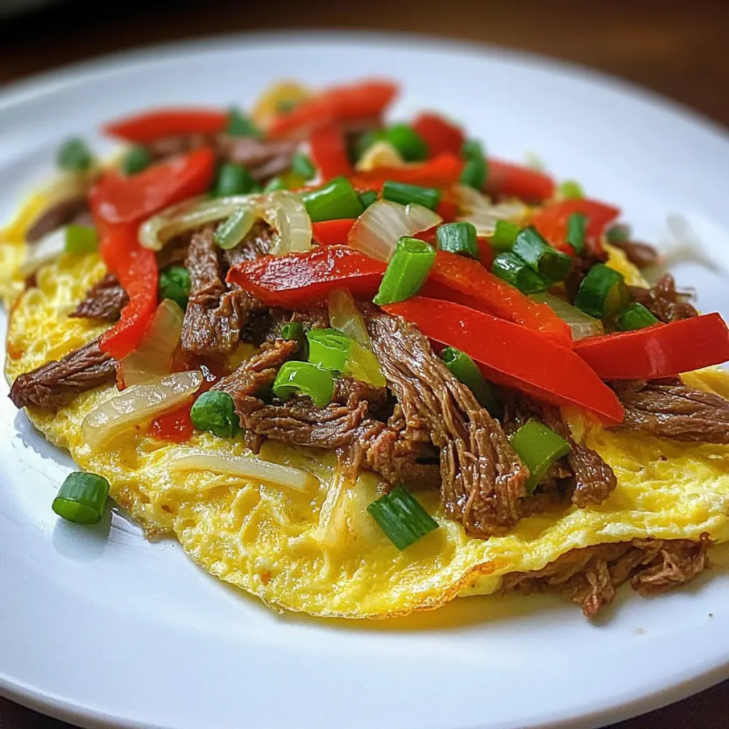 Philly Cheesesteak Omelet