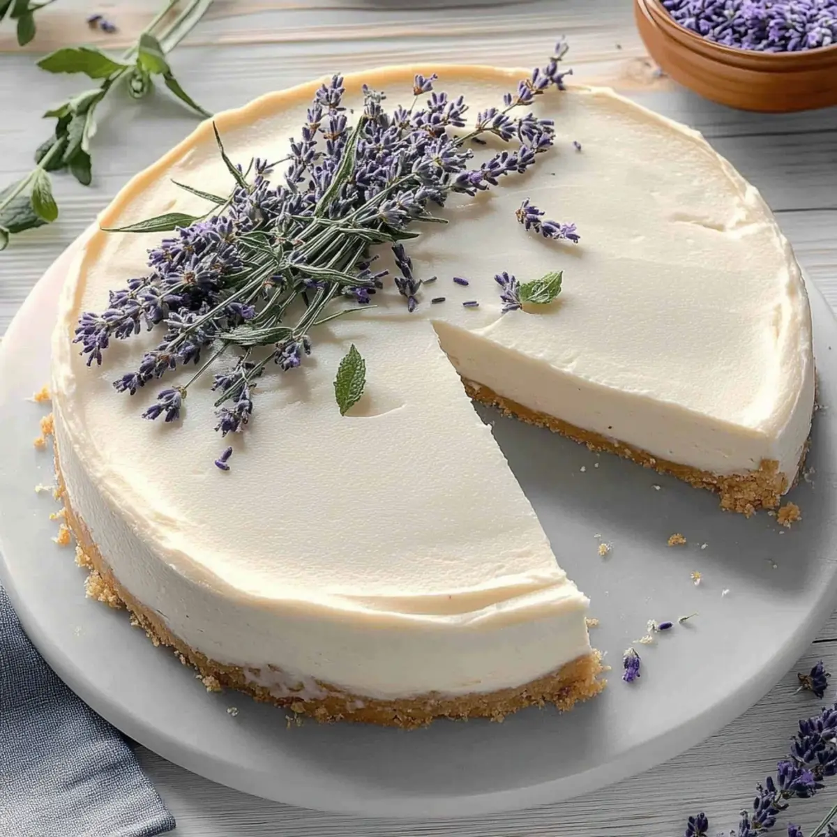 Lavender Honey Cheesecake