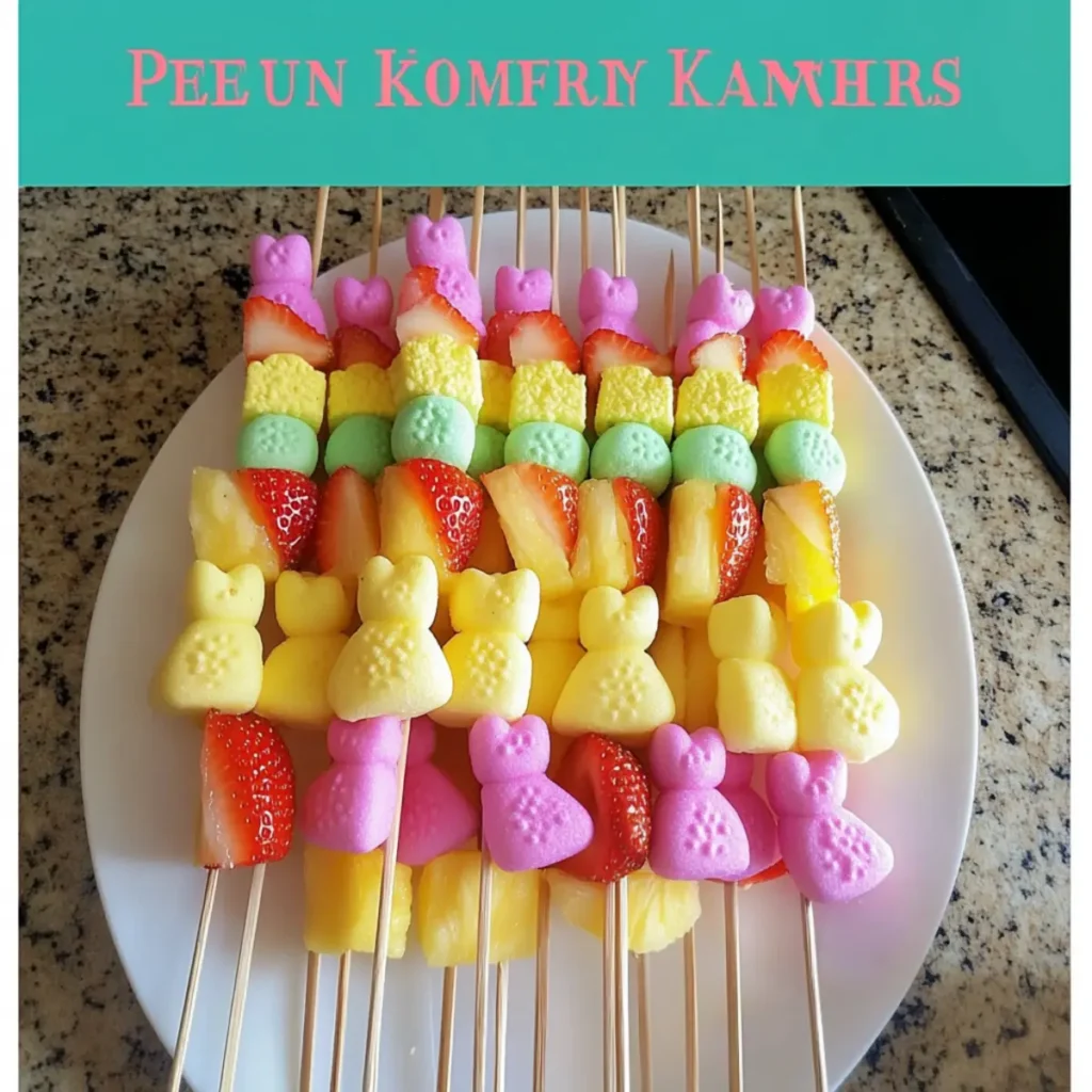 Vibrant Peep Fruit Kabobs: The Perfect Sweet Treat for Spring