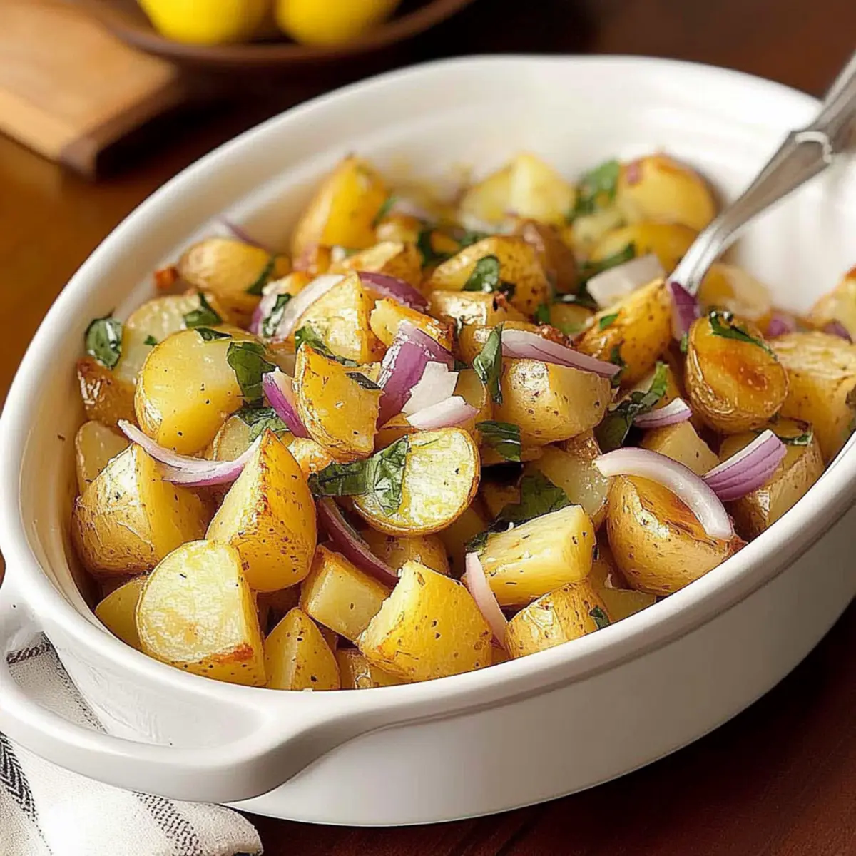 Lemon-Basil Roasted Potatoes