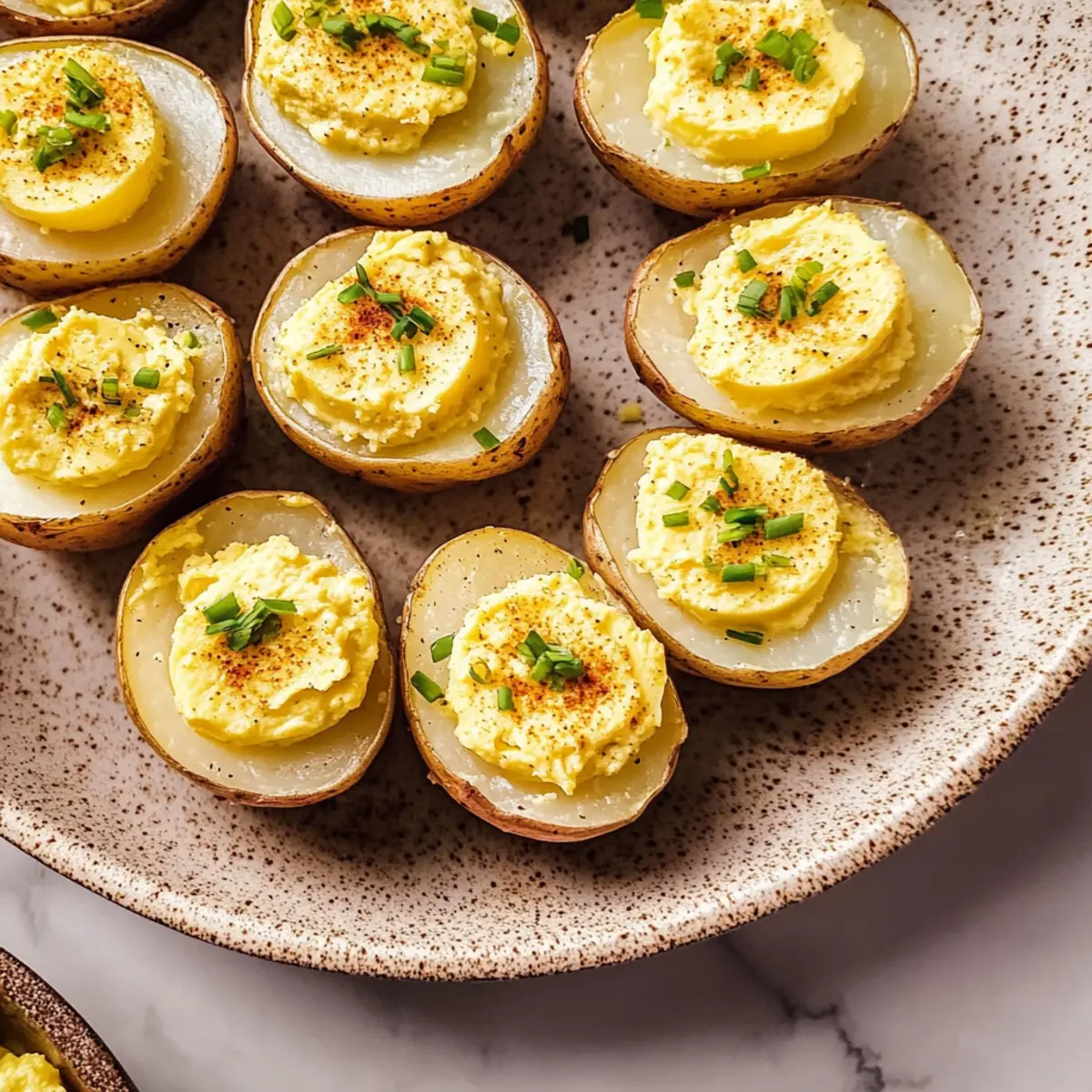 Deviled Egg Potato Bites