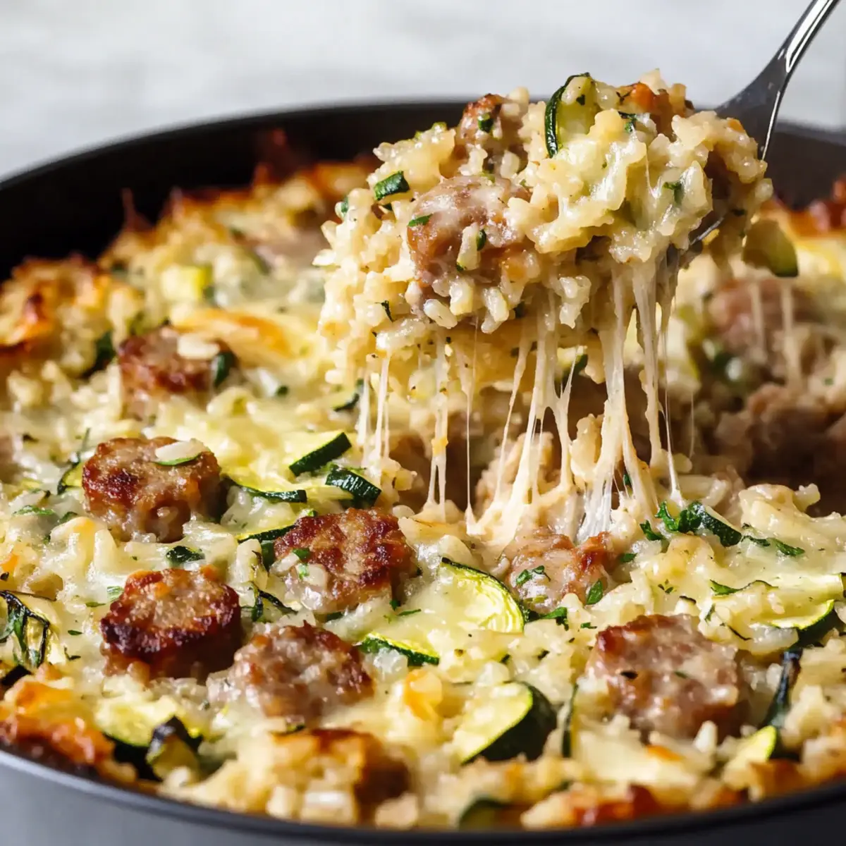 Sausage Zucchini Rice Casserole