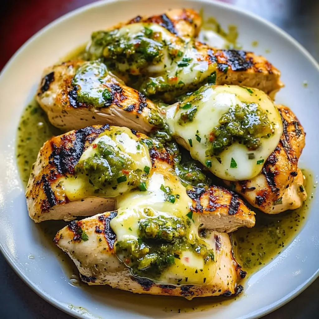 Grilled Salsa Verde Pepper Jack Chicken