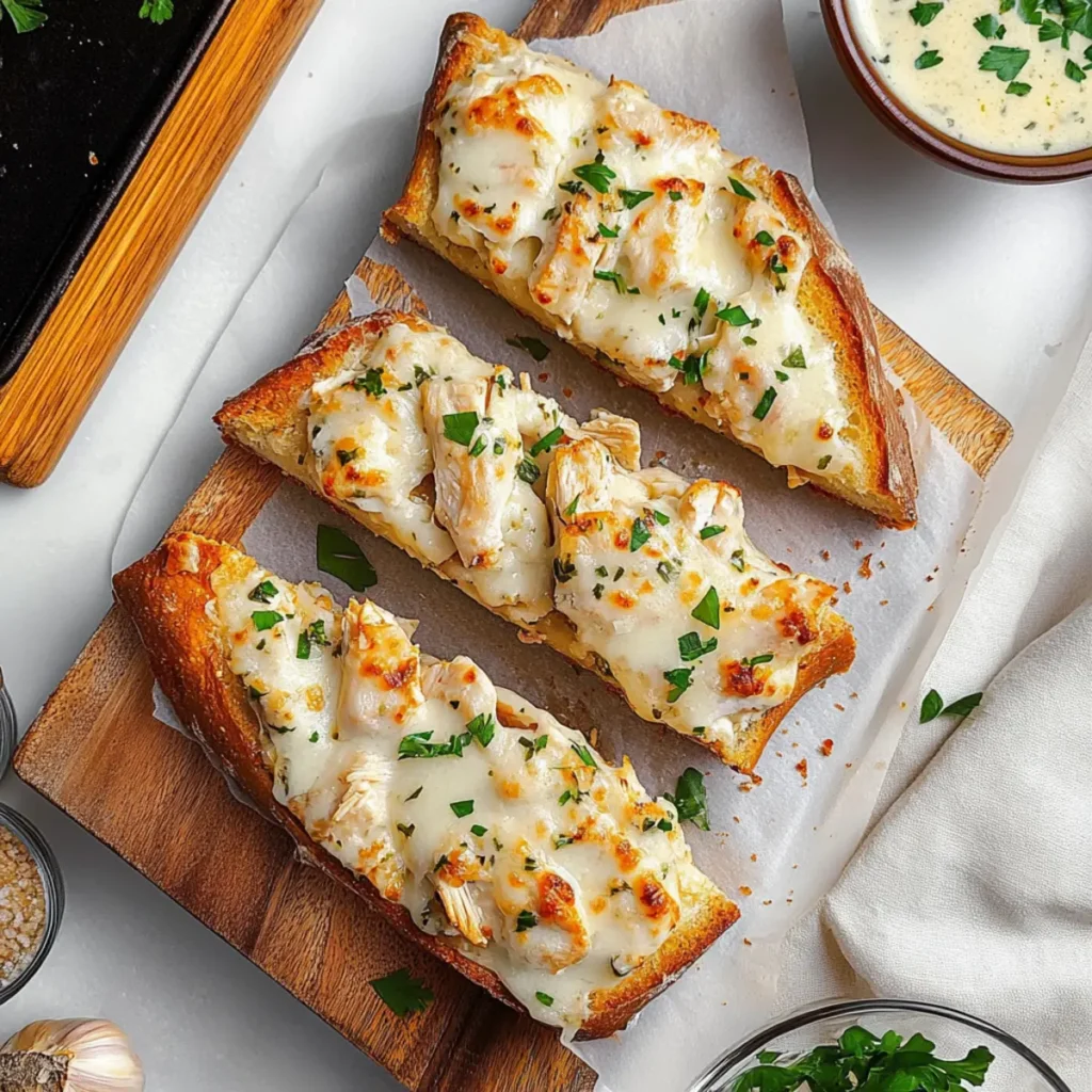 Indulgent Chicken Alfredo Garlic Bread You’ll Crave Daily