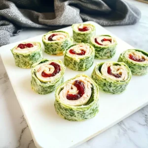 Cranberry Turkey Pinwheels