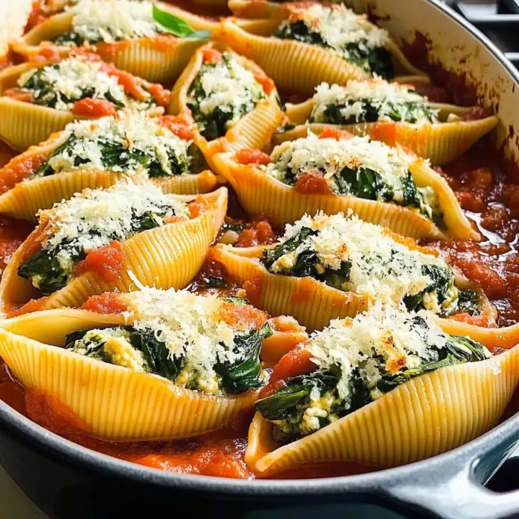 Spinach and Ricotta Stuffed Shells