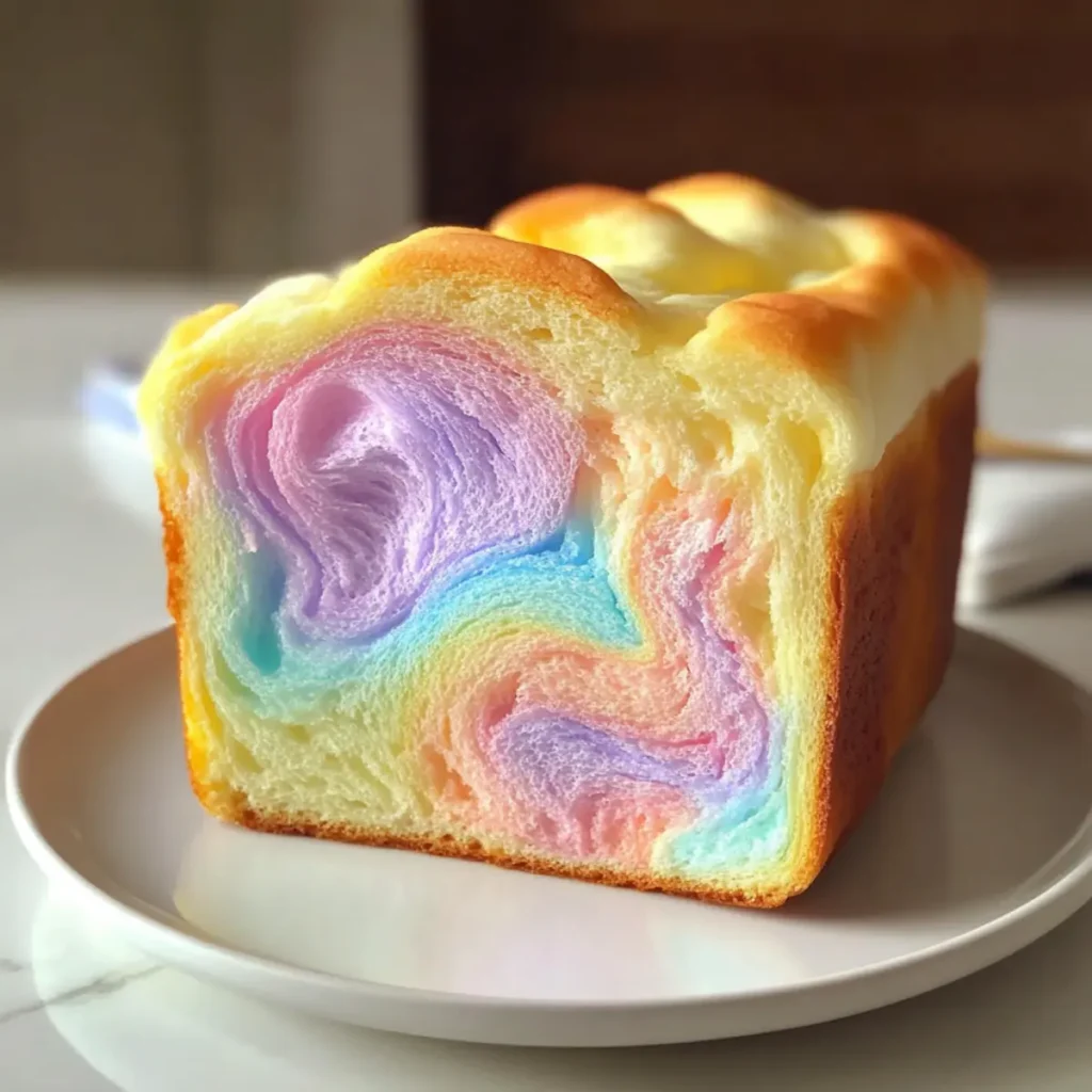 Delight in Cloud Bread Pastel Swirl Loaf – A Fluffy Experience