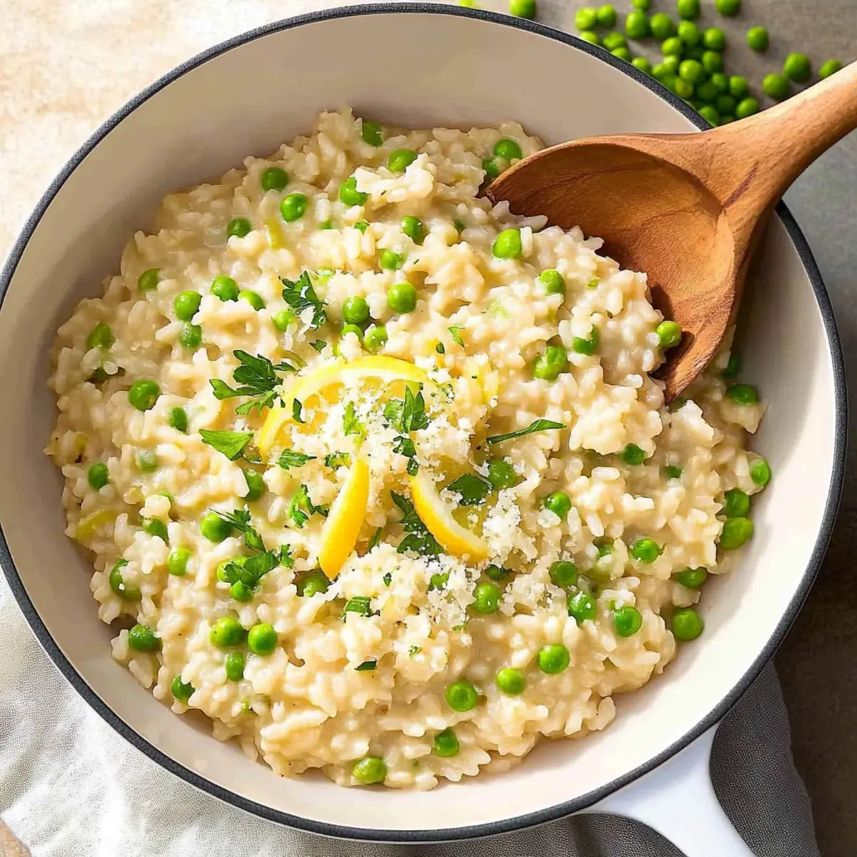 Pea Risotto with Lemon