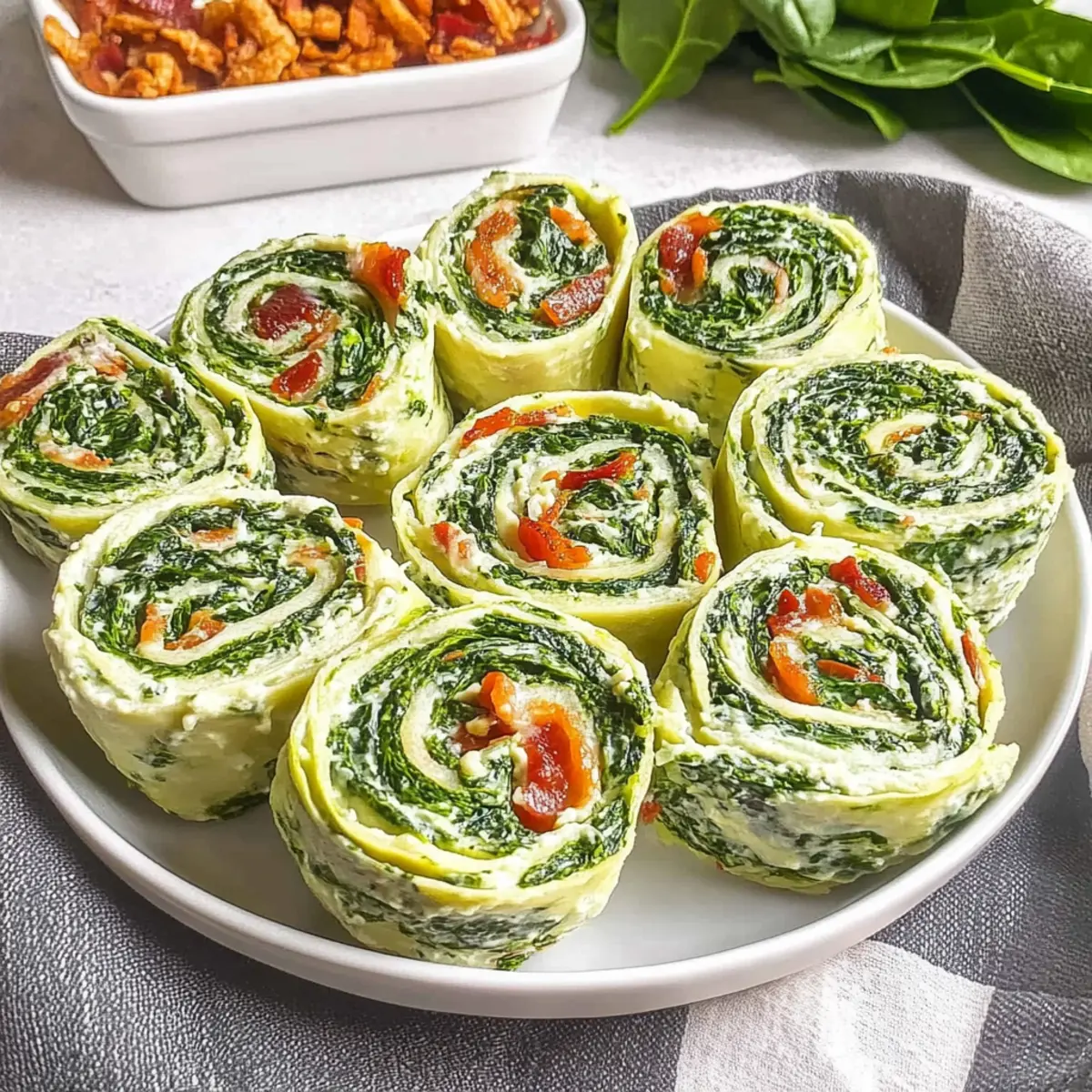 Spinach Dip Pinwheels