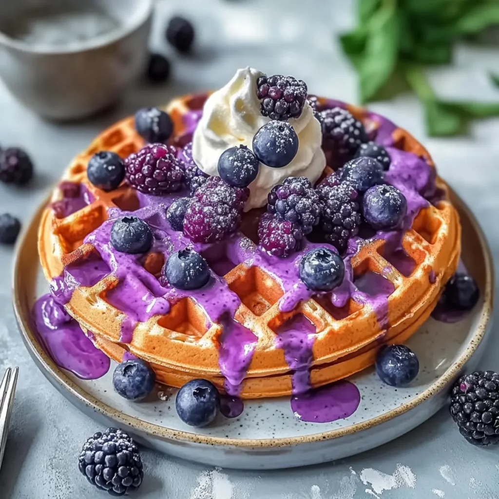 Crispy Ube Waffles: A Colorful Twist for Breakfast Bliss