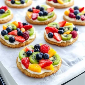 Mini Easter Egg Fruit Pizza Cookies