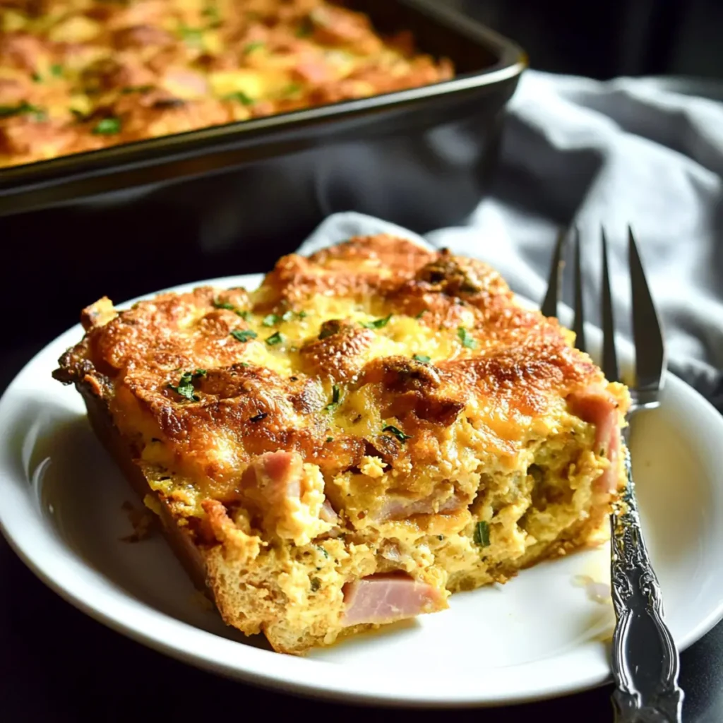 Easy Egg Cheese and Ham Casserole for Cozy Mornings