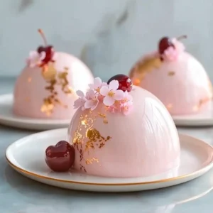 Cherry Blossom Mousse Domes