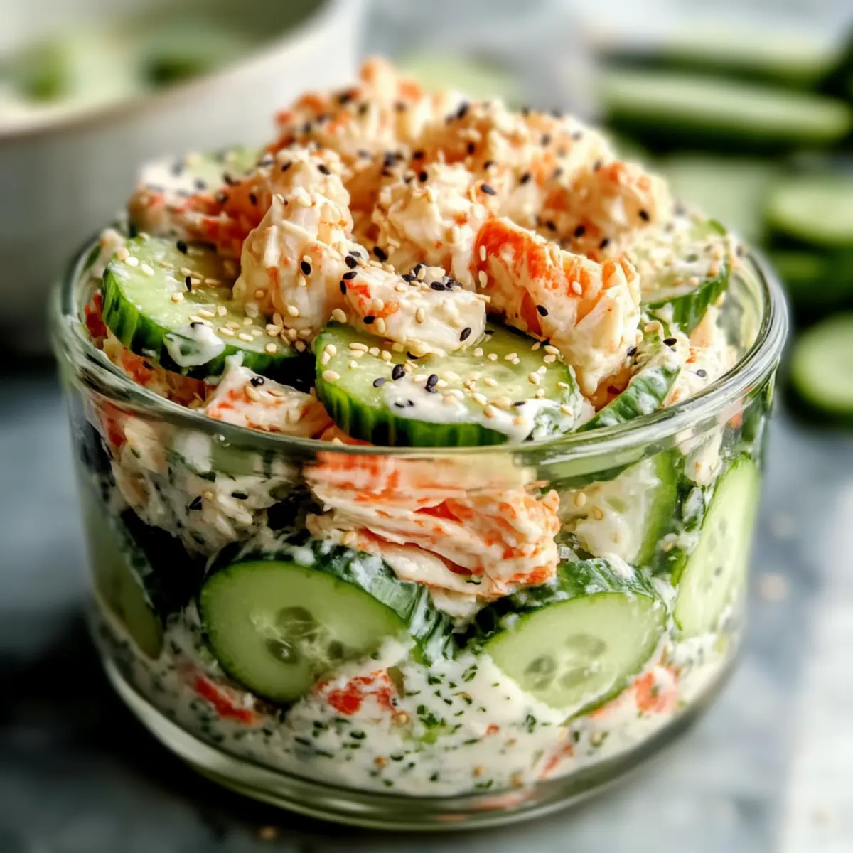 California Roll Cucumber Salad