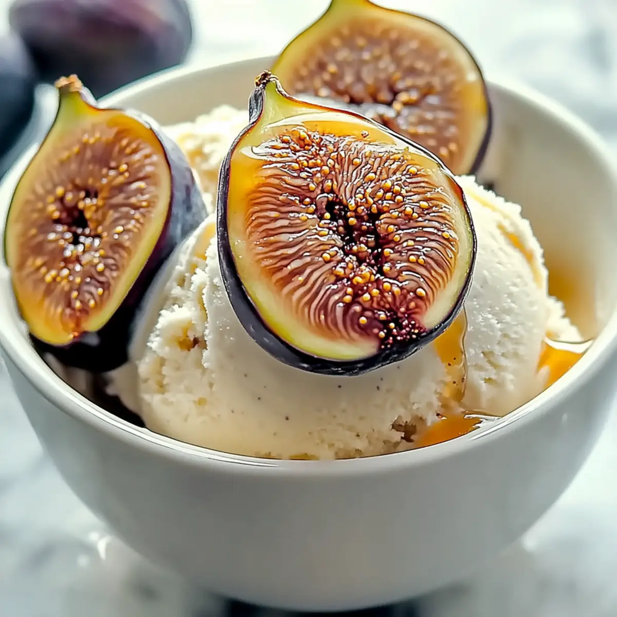 Honey-Drizzled Fig and Ricotta Ice Cream