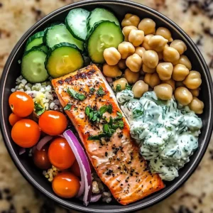 Mediterranean Salmon Bowl