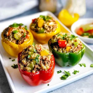 Ground Turkey Stuffed Peppers