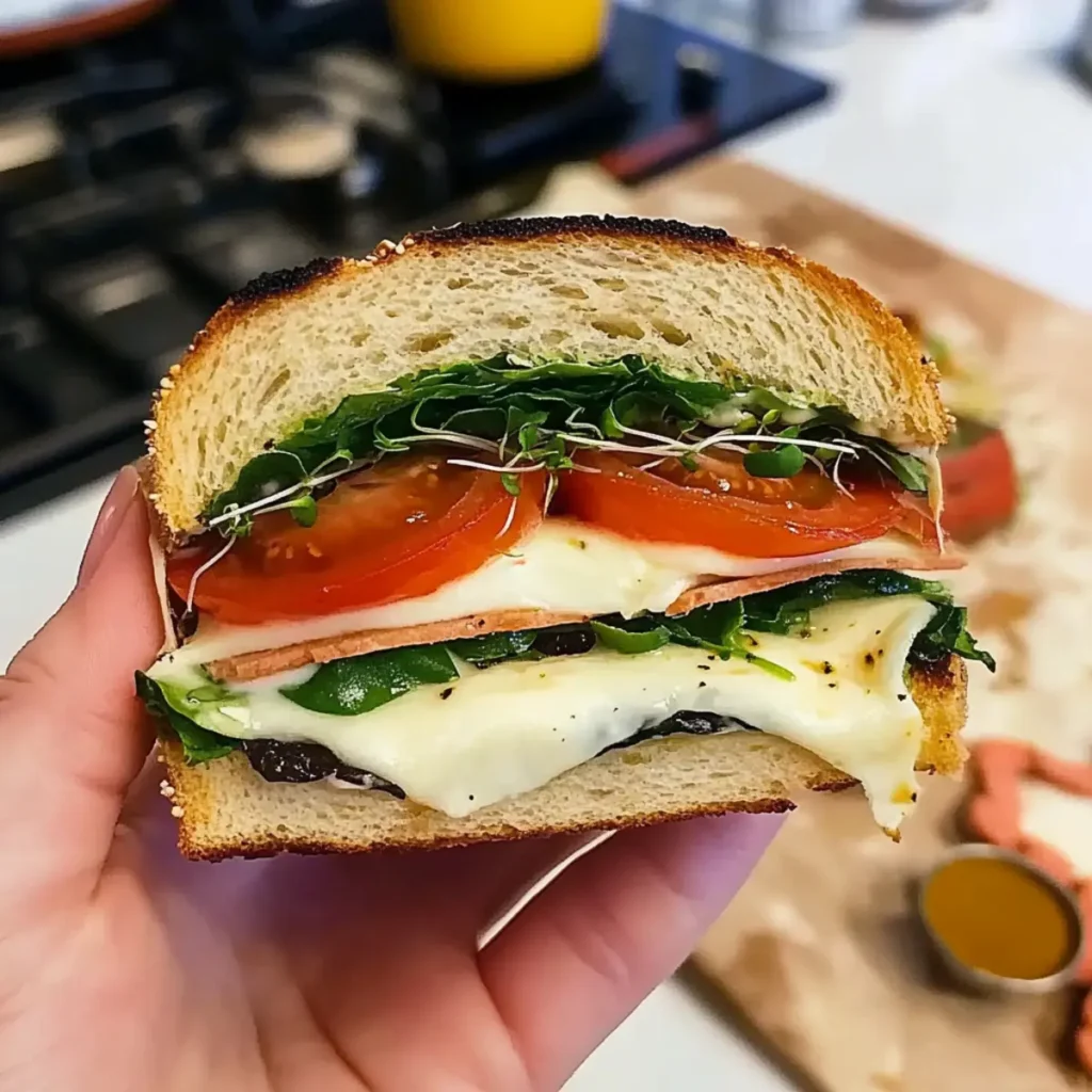Tomato Mozzarella Melt Sandwich