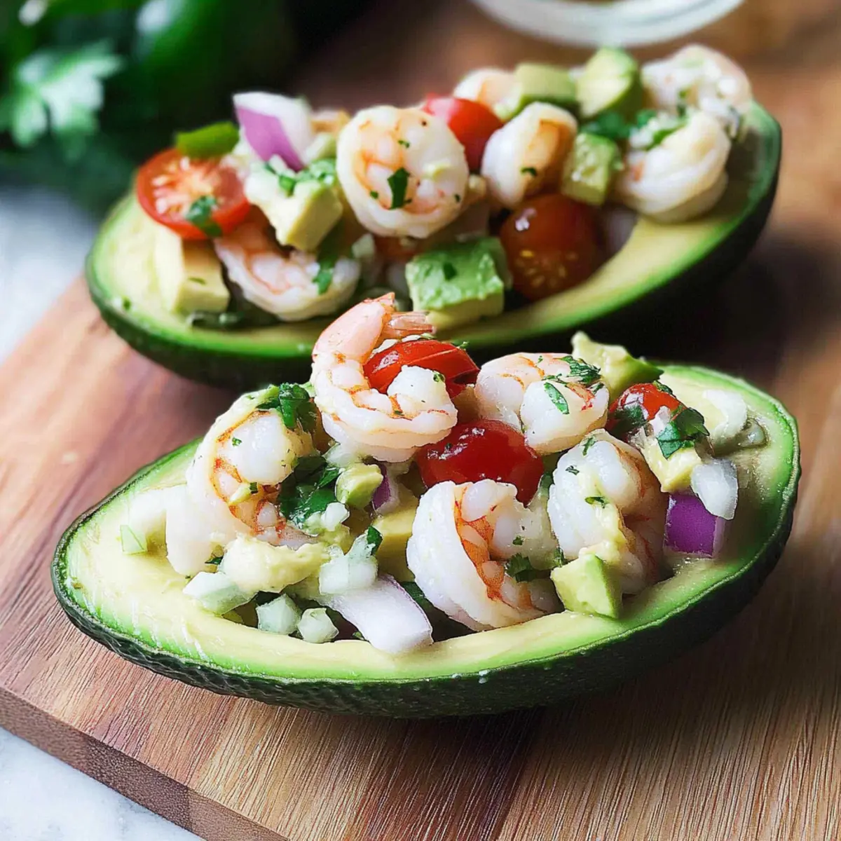 Shrimp Salad Stuffed Avocados