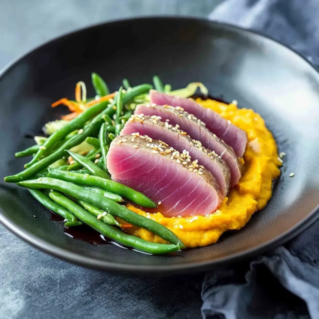 Seared Ahi Tuna with Sesame Green Beans