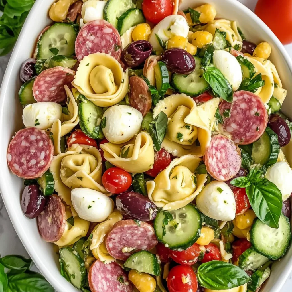 Mediterranean Tortellini Pasta Salad for Summer Gatherings