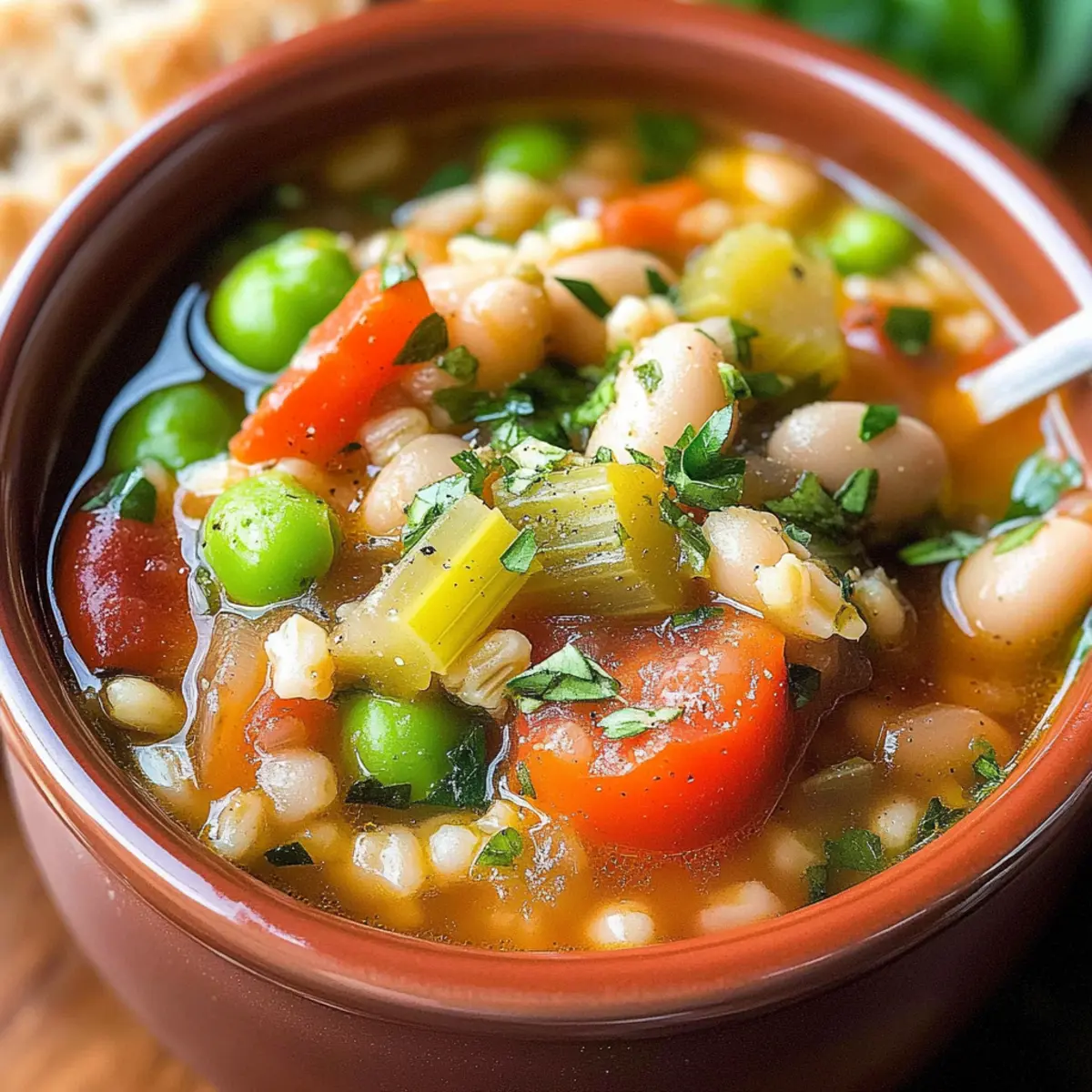 Farro Soup with Hearty Vegetables