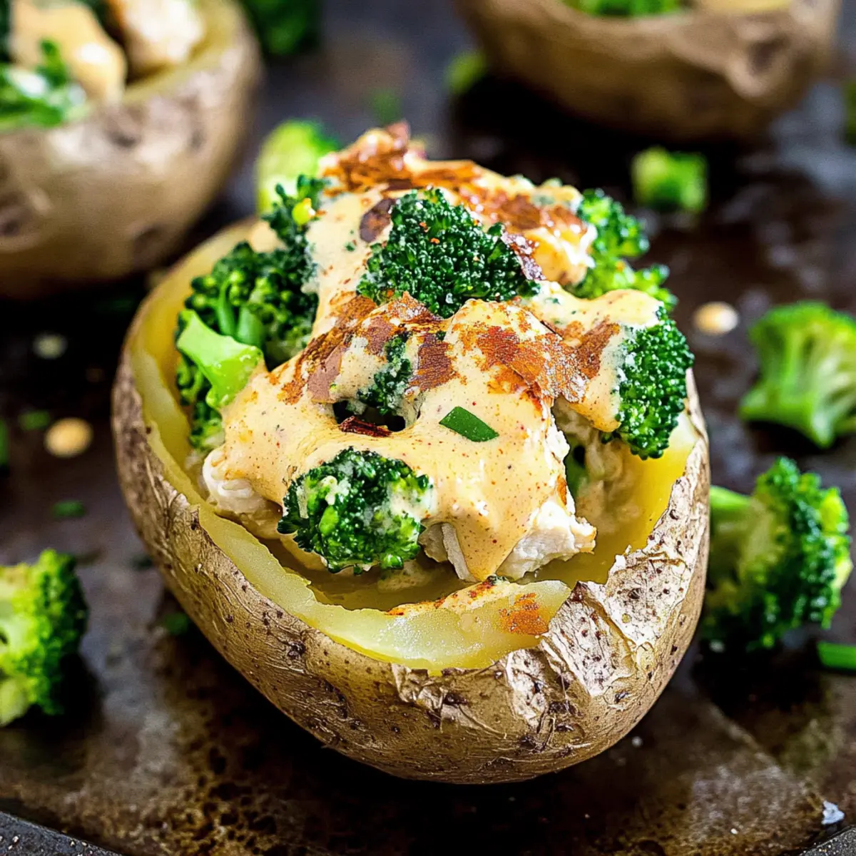 Chicken Broccoli Baked Potato