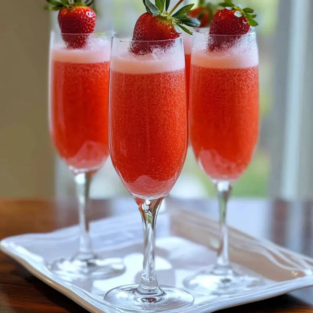 Frosty Strawberry Mimosas: A Refreshingly Fun Brunch Treat