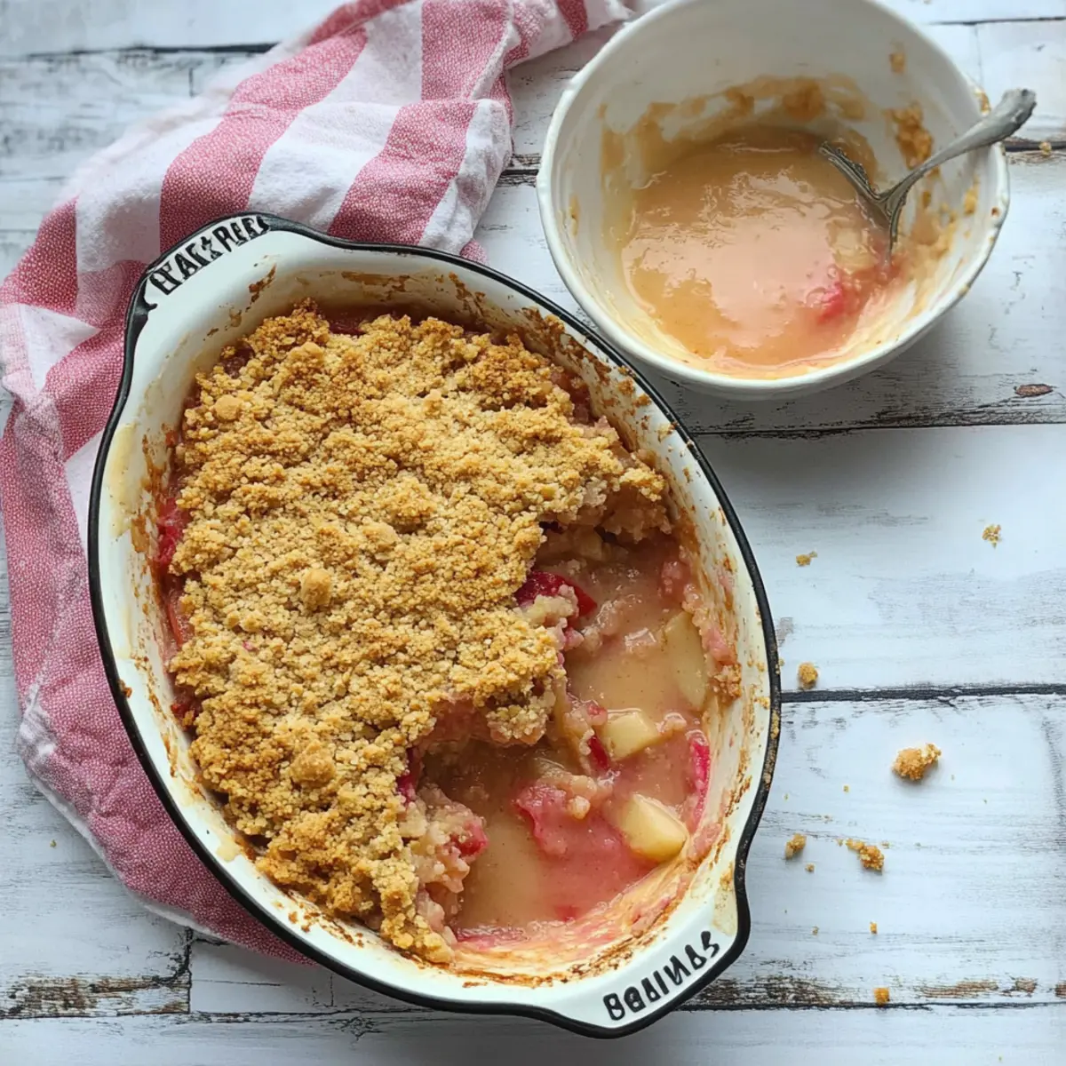 Rhubarb and Pear Crumble