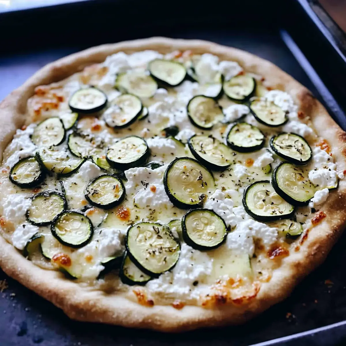 Zucchini and Ricotta Pizza