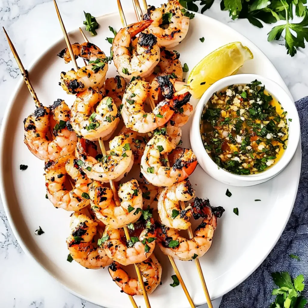 Garlic Grilled Shrimp Skewers That Burst with Flavor