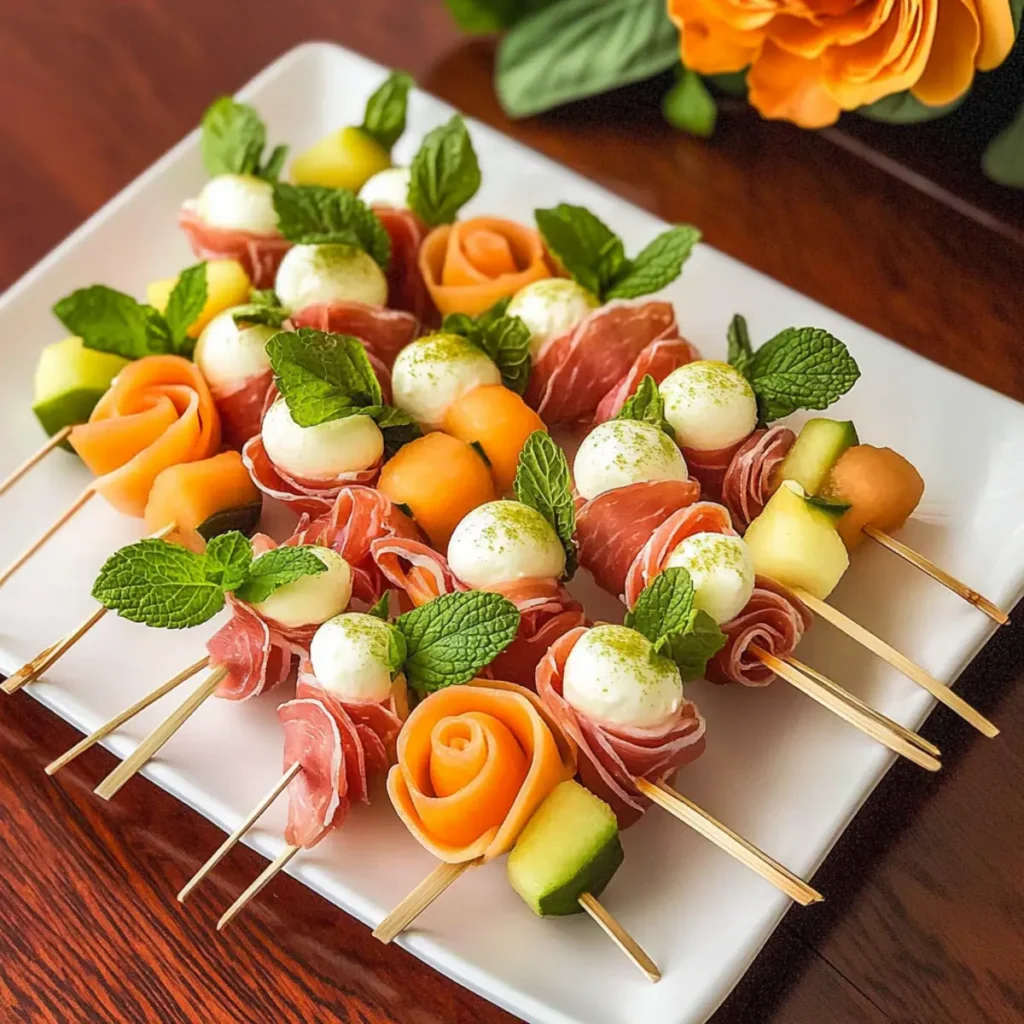 Delicious Prosciutto and Melon Skewers for Effortless Elegance