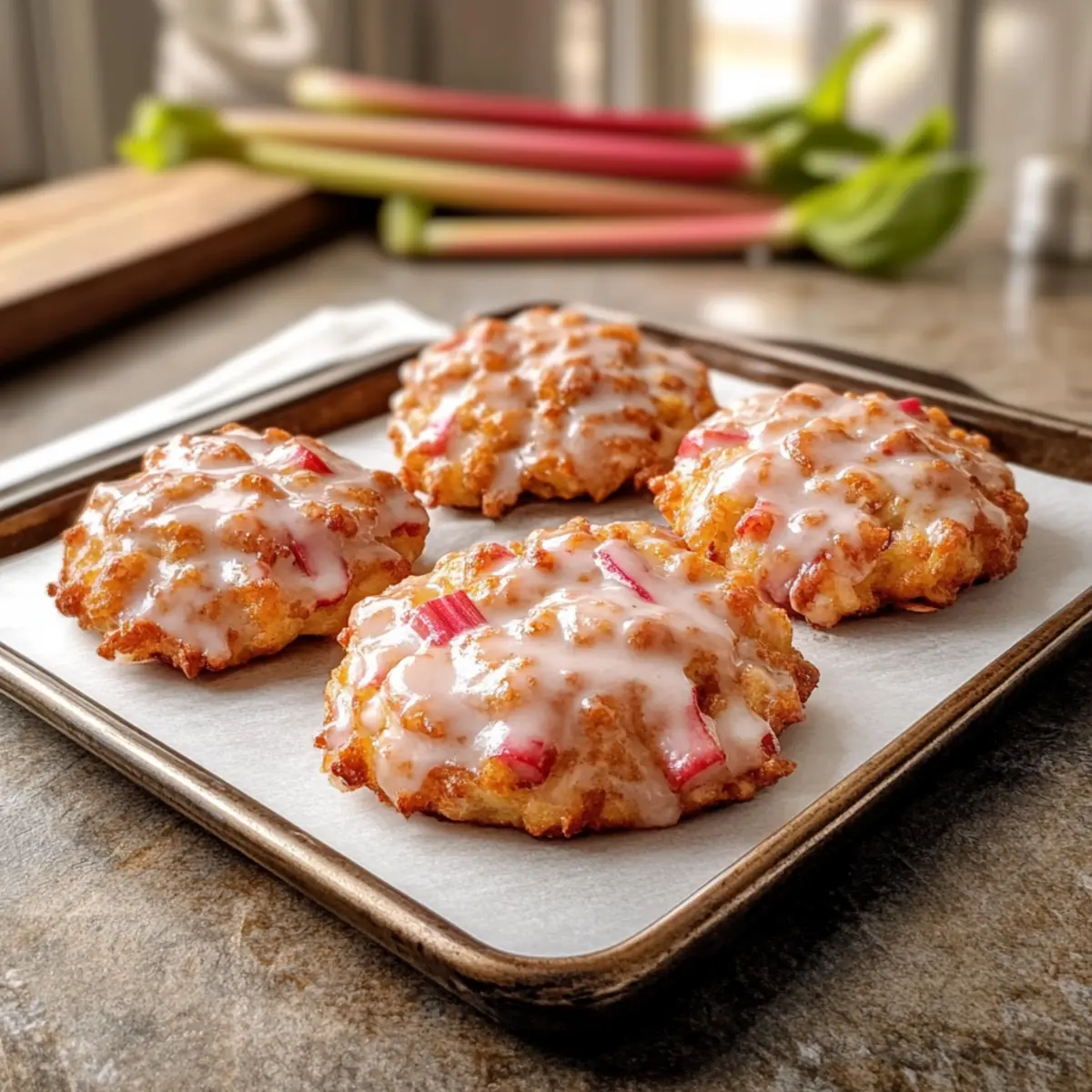 Baked Rhubarb Fritters