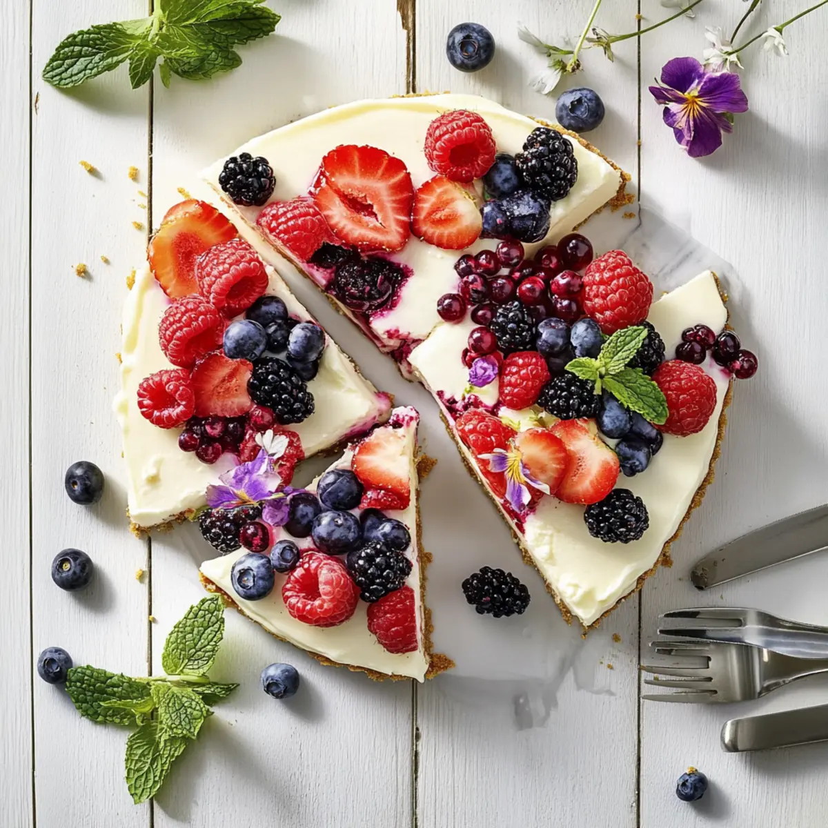 Cheesecake with Berry Toppings