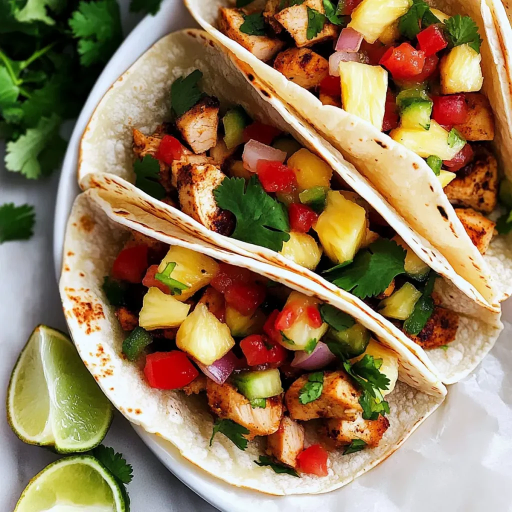 Zesty Chicken Tacos with Pineapple Salsa for a Refreshing Bite