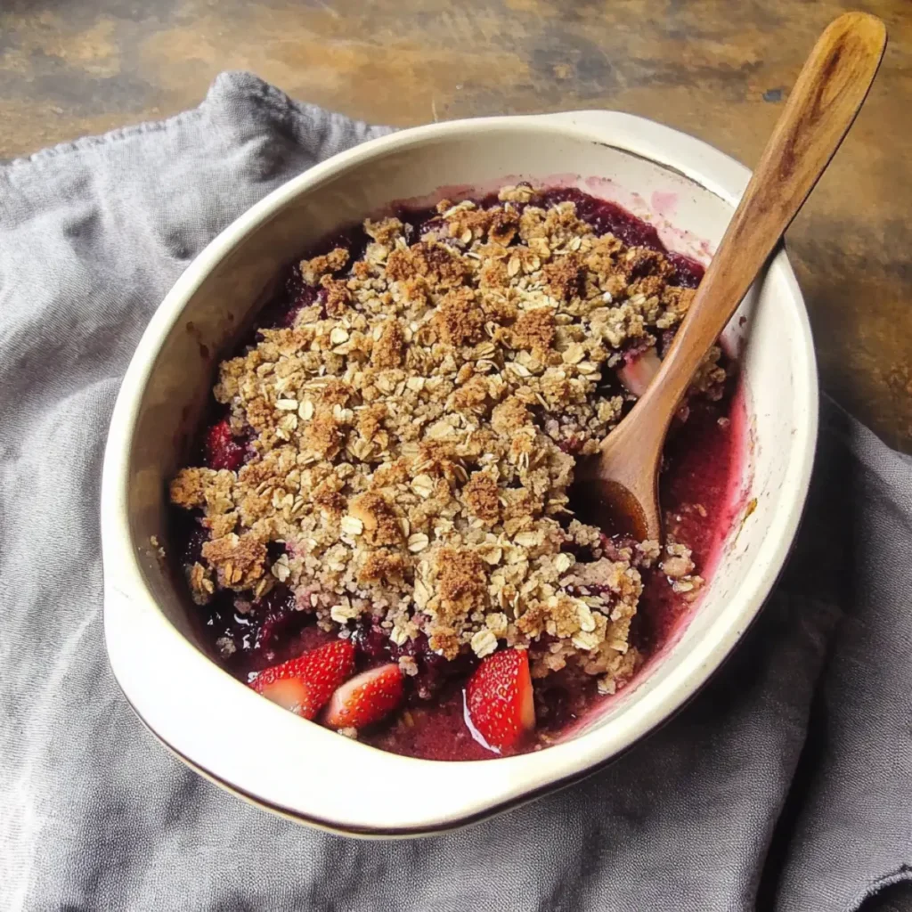 Strawberry Rhubarb Breakfast Crisp: A Wholesome Morning Treat