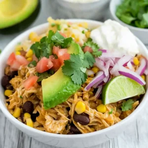 Slow Cooker Chicken Burrito Bowl