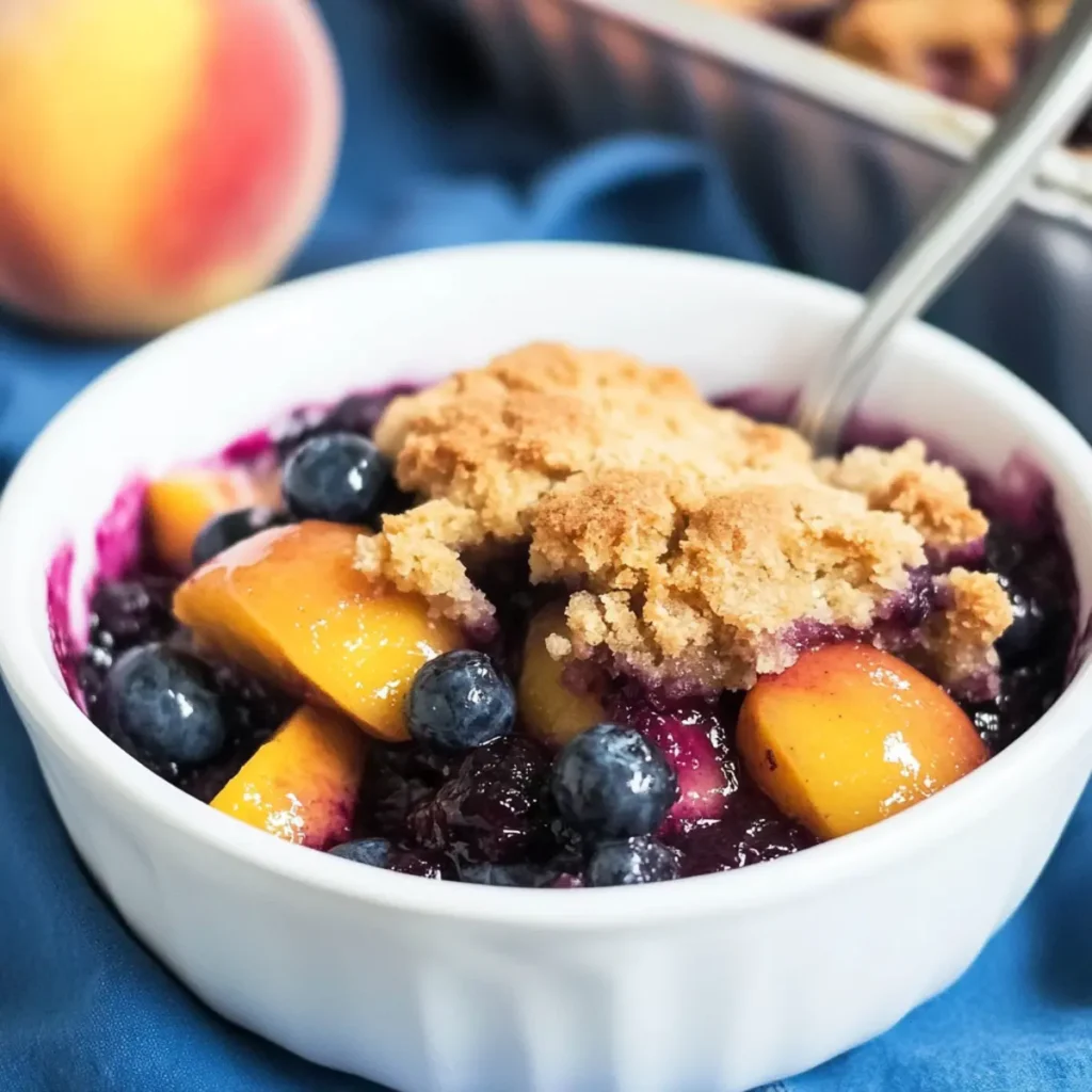Crockpot Blueberry Peach Cobbler for Cozy, Effortless Indulgence