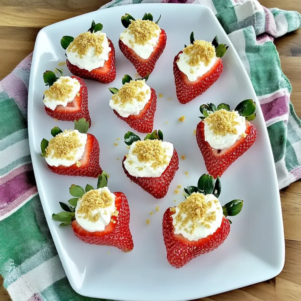 Cheesecake Stuffed Strawberries