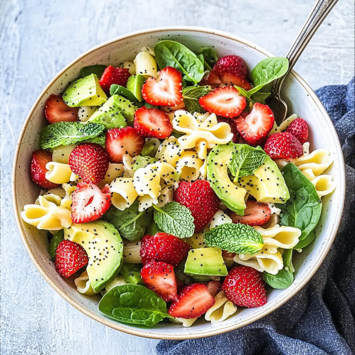 Strawberry Avocado Pasta Salad