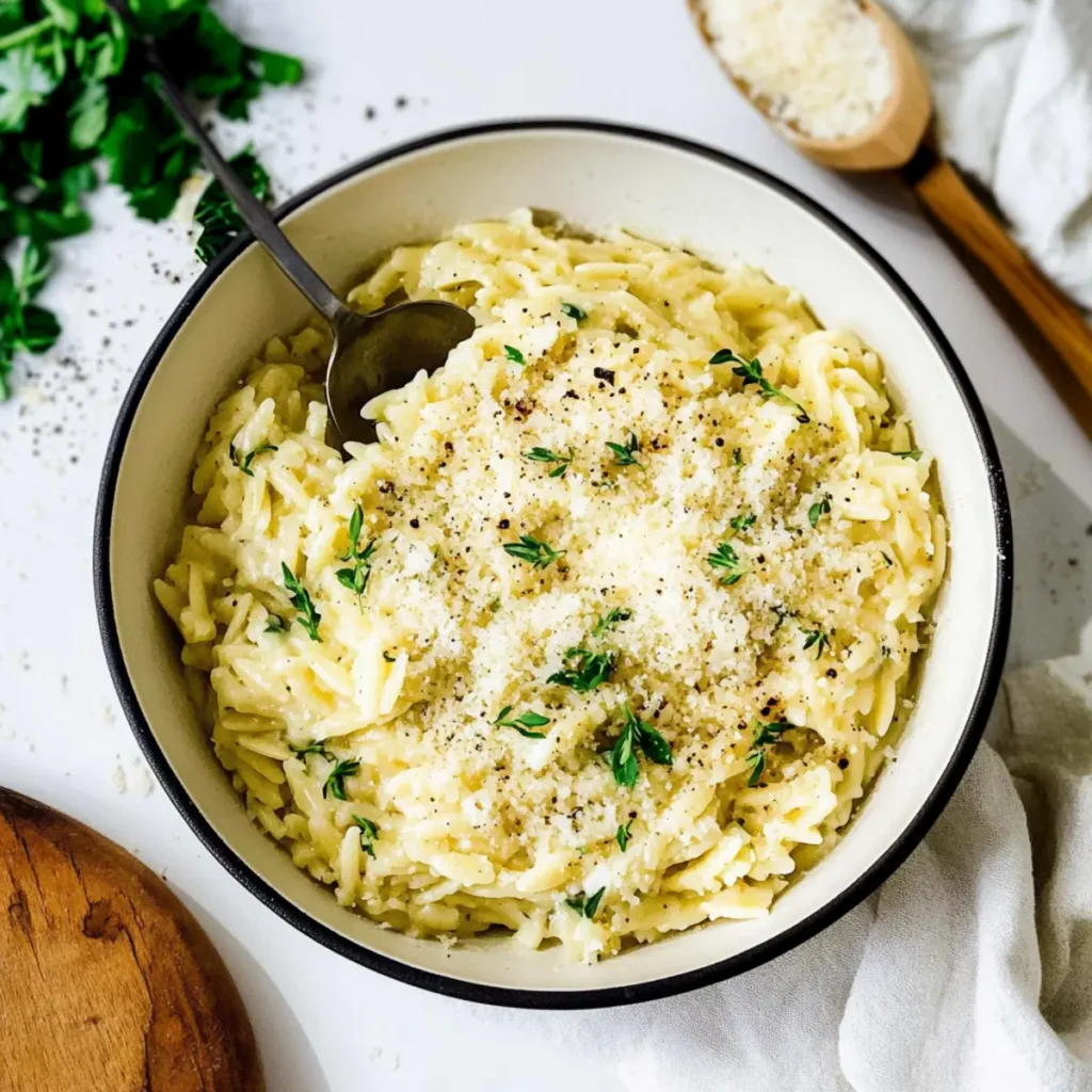 Creamy Garlic Parmesan Orzo: A Quick Comfort Food Delight