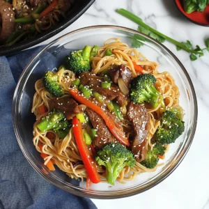 Sesame Garlic Beef and Broccoli Noodles