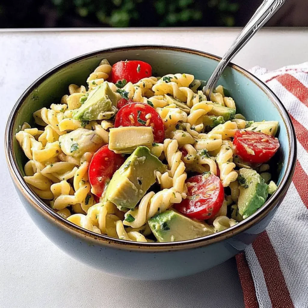 Avocado & Artichoke Pasta Salad