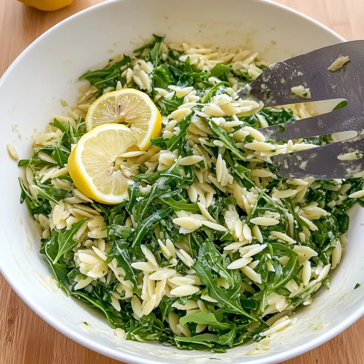 Lemon Arugula Orzo