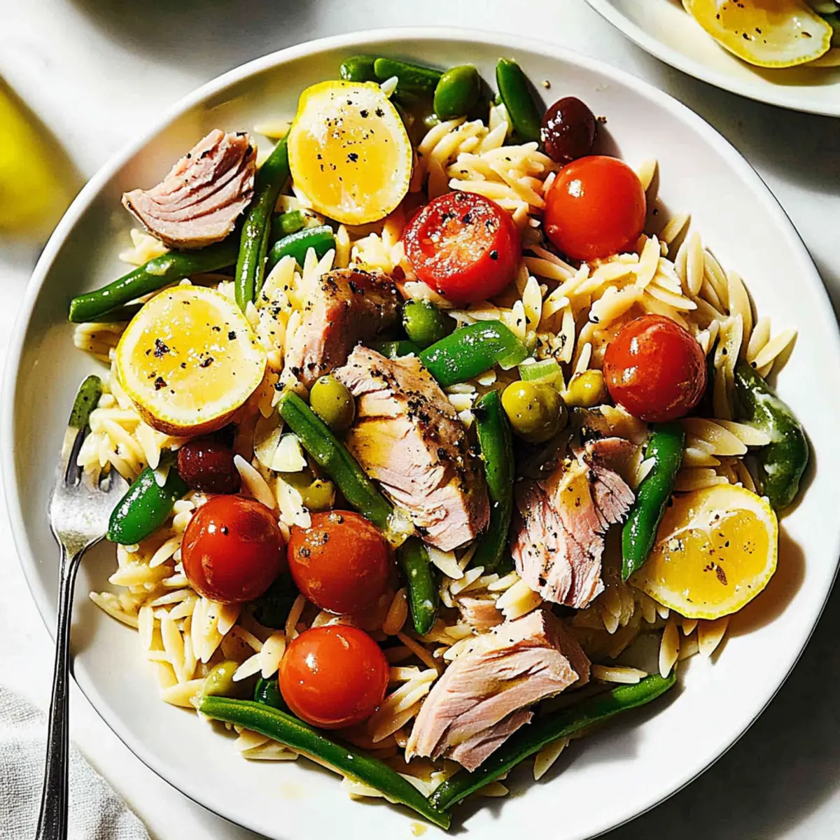 Tuna niçoise orzo