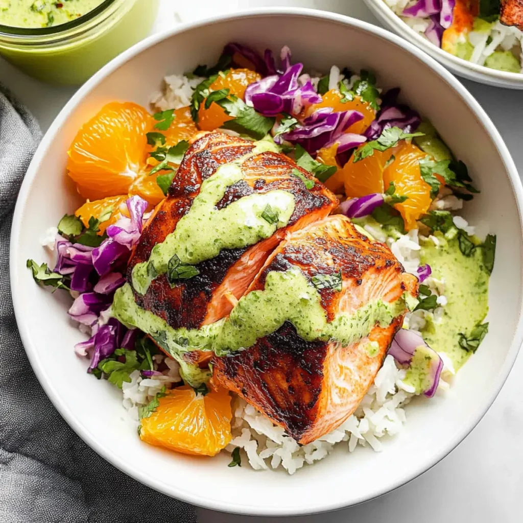 Zesty Chipotle Salmon with Orange Salsa and Aji Verde Delight